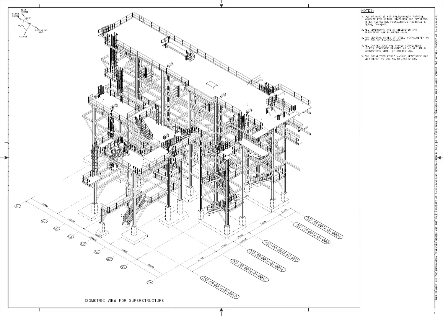 Isometric view of the superstructure