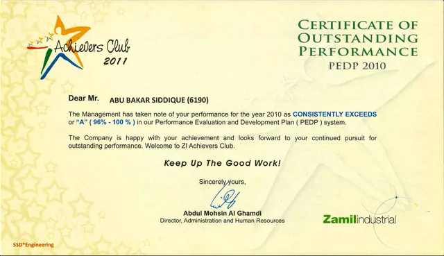 Outstanding Performance 2010